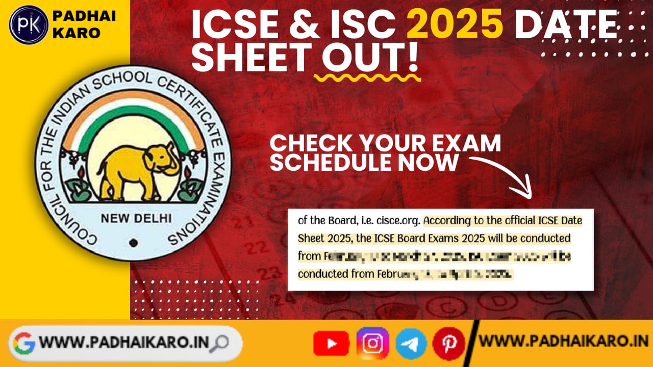 ICSE ISC Date Sheet 2025